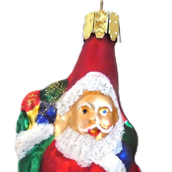 Blown Glass Ornament Santa Claus Old Style Vintage Germany Saint Nick Nicholas - Picture 4 of 10